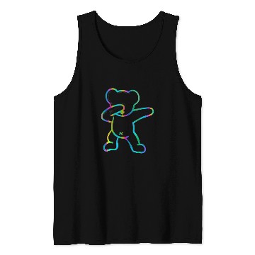 Discover Bear Pet Dab Motion Multi Colour Tank Tops