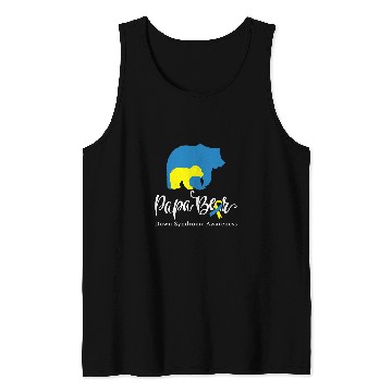 Discover Bear Pet Mens Papa Bear Down Syndromes Awareness for Dad Tank Tops