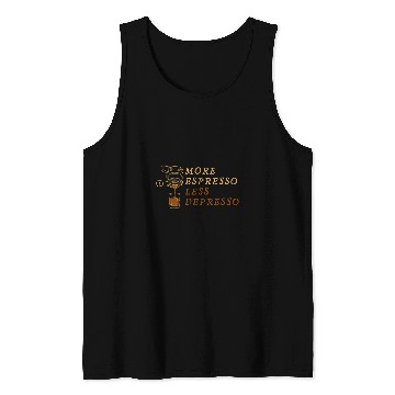 Discover Coffee Fun More Espresso Less Depresso 2 Tank Tops