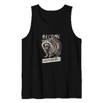 Discover Raccoon Pet Become Ungovernable Raccoon Rebellion Trash Panda Tank Tops