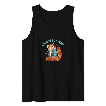 Discover Coffee Fun I AM CRINGE BUT I M frees Funny Red Panda Coffee Meme Tank Tops