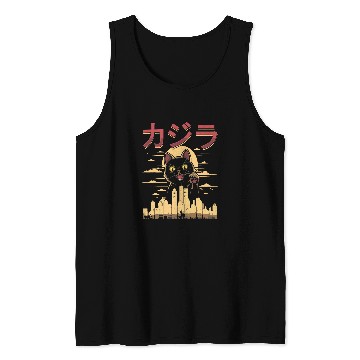 Discover Anime Cat Japanese Catzilla Tank Tops