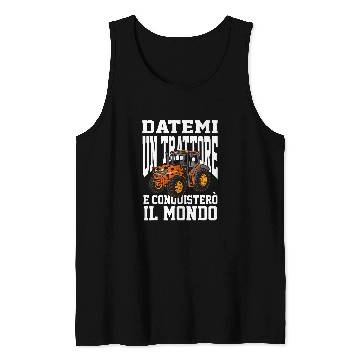 Discover Tractor Fun Written Funny Farmer Tractor Road Peasant Art 4 Tank Tops