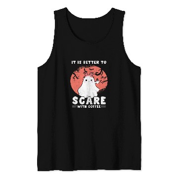 Discover Coffee Fun It Is Better To Scare With Coffee Lover ghosts Halloween 2 Tank Tops