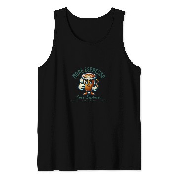 Discover Coffee Fun More Espresso Less Depresso Vibrant Coffee Advocate Tank Tops