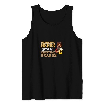 Discover Beer Fun Beard And Beer Drinking Hair Growing Growth 4 Tank Tops