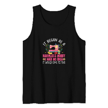 Discover Funny Quilting Gift Quilter Patchwork Sew Machine Fabric Tank Tops