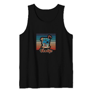 Discover Wines Fun Surfer Van Cocktail for Vanlife and Camping Fans Tank Tops