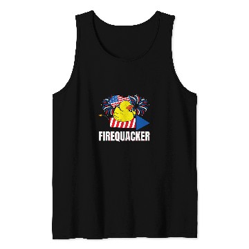 Discover Duck Pet Fourth of July Firequacker Duck Tank Tops