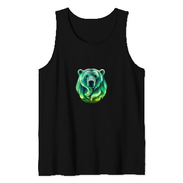 Discover Bear Pet Aurora Borealis Alaska Northern Lights Polar Bear Tank Tops