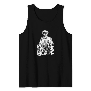 Discover Police Job Mode On Thin Blue Line Law Enforcement Tank Tops