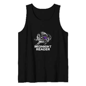 Discover Midnight Reader Bookworm Reading Coachs Book Lover 4 Tank Tops
