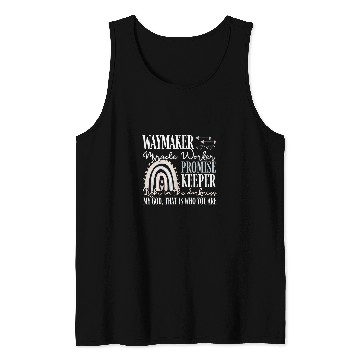 Discover Kids Kids Waymaker Miracle Worker Rainbow Christian Tank Tops