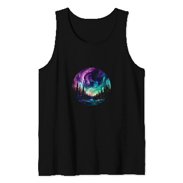 Discover Aurora Borealis Night Sky Northern Lights Tank Tops
