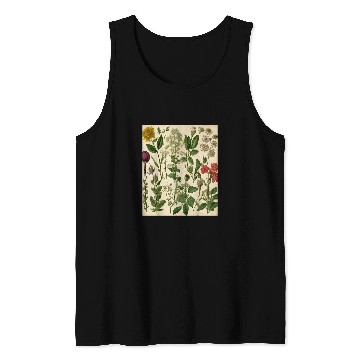 Discover Botanical Prints Herb Garden Tank Tops
