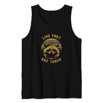 Discover Raccoon Pet Trash Panda Live Fast Eat Trash Humor Gift 3 Tank Tops