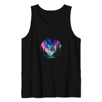 Discover Aurora Borealis Night Sky Northern Lights 1 Tank Tops