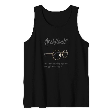 Discover Architect style glasses black clothes turtleneck Tank Tops