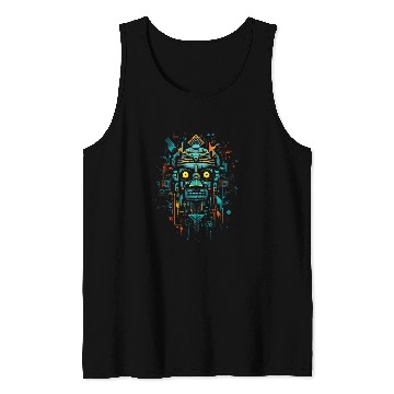 Discover Aztec God Magic Pagan Gothic Inca Maya Halloween 3 Tank Tops