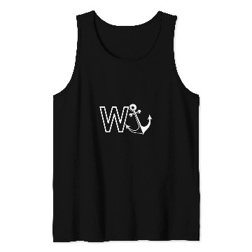 Discover Funny W anchor Funny Sailing Boating Tank Tops