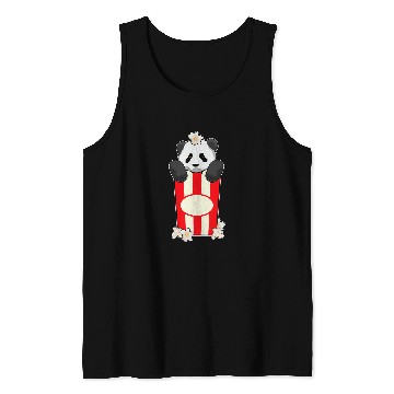 Discover Panda Pet Popcorn Tank Tops