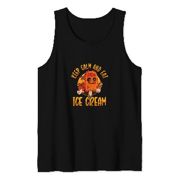 Discover Sloth Pet Keep Calm And Eat Ice Cream Summer Sloth Gelato Tank Tops
