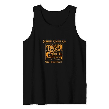 Discover Coffee Fun Scary Halloween Coffee Lover ghosts Bats Salem Costume Tank Tops
