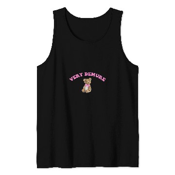 Discover Bear Pet Very Demure Teddy Bear Preppy Soft Girl Aesthetic Saying Tank Tops