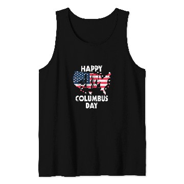 Discover American Flag Happy Columbus Day Tank Tops