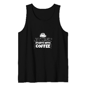 Discover Coffee Fun Jainism starts with coffee funny Tank Tops
