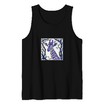 Discover Giraffe Pet Violet Abstract Drawing Tank Tops