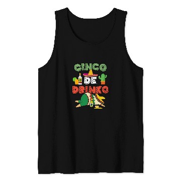 Discover Wines Fun Funny Cinco De Drinko Cinco De Mayo Mexican Tequila Tank Tops