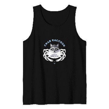 Discover Raccoon Pet Crab Raccoon Crab Rangoon Funny Pun Joke Gag Tank Tops
