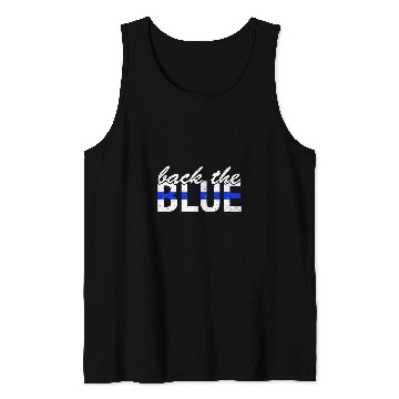 Discover Back The Blue Law Enforcement Police Support Tank Tops