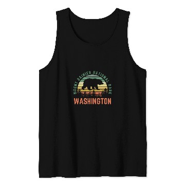 Discover Bear Pet Mount Rainier National Park Washington Bear Nature Outdoors Tank Tops