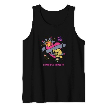 Discover Flowerful Moments Cool Retro Flower Tattoo Designs Present Tank Tops