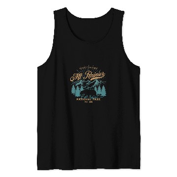 Discover Bear Pet Mount Rainier National Park Bear Souvenir Tank Tops