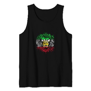 Discover Lion Pet Head Flag Iran Tank Tops