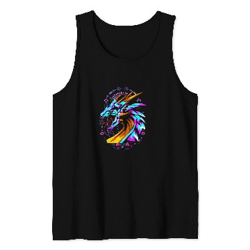 Discover Dragon Pet Japanese Tokyo Dragon Retro 80s Vaporwave Sakura Tank Tops