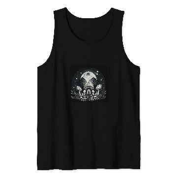 Discover Gothic Mushroom Celestial Imagery Tank Tops
