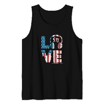 Discover Love 911 Operator Dispatcher Police Firefighter EMS Gift Tank Tops