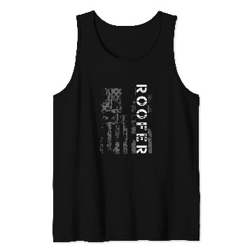 Discover Roofer US Flag Construction Worker Proud Labor Day Worker Tank Tops
