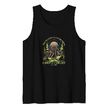 Discover Camp Cthulhu Cosmic Horror Camping Cthulhu 9 Tank Tops