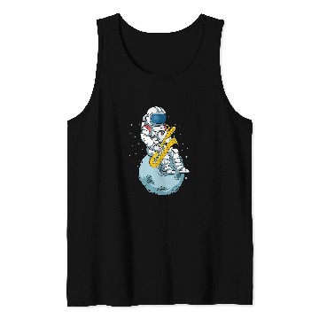 Discover Bass Saxophone Player Astronaut Orchestra Bass Saxophone Tank Tops