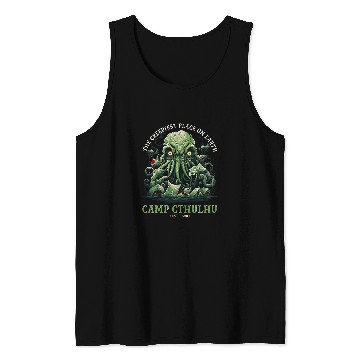 Discover Camp Cthulhu Cosmic Horror Camping Cthulhu 2 Tank Tops