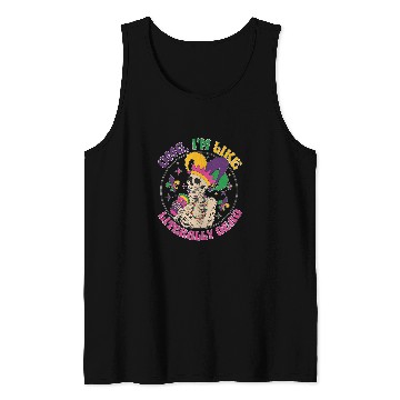 Discover Coffee Fun Omg Im Like Literally Deads Mardi Gras Skeletons Coffee Tank Tops