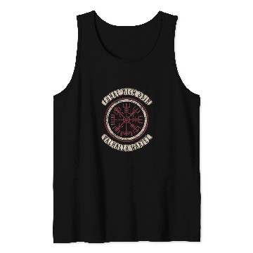 Discover Lead Mich Odin Valhalla Viking Compass Vegvisir Back Tank Tops