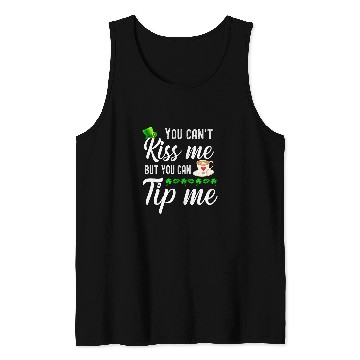 Discover Coffee Fun St Patricks Day Coffee Waitress Waiter Tips Tank Tops