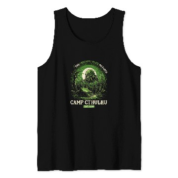 Discover Camp Cthulhu Cosmic Horror Camping Cthulhu 4 Tank Tops