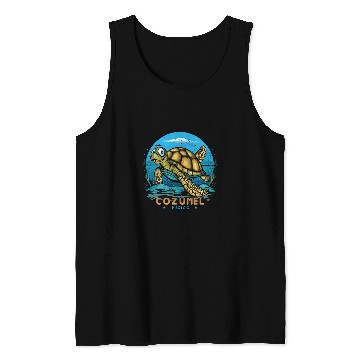Discover Turtle Pet Cozumel Mexico Sea Turtle Tank Tops